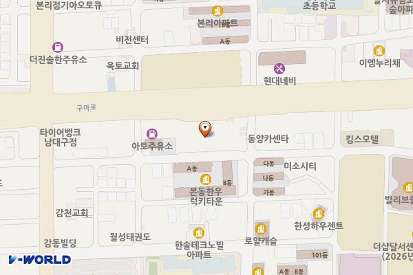 파라다이스웨딩컨벤션 위치 지도 — 대구광역시 달서구 구마로 52