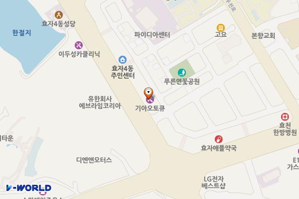 기아오토큐 효자중부점 위치 지도 — 전북특별자치도 전주시 완산구 천잠로 176