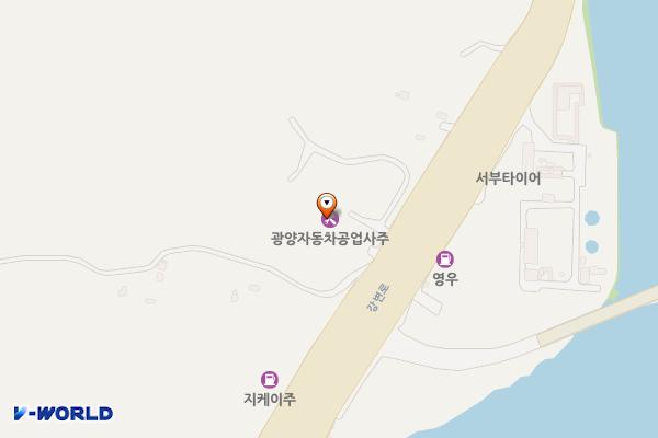광양서비스 기아오토큐 위치 지도 — 전남광주통합특별시 광양시 강변로 93