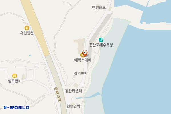 동산 노상주차장 위치 지도 — 강원특별자치도 양양군 현남면 동산리 90-30