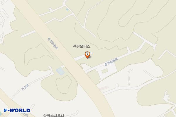 기아 만천 대리점 (구 후평 대체개소) 위치 지도 — 강원특별자치도 춘천시 동면 춘천순환로 452