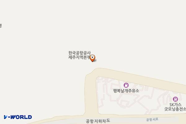 제주국제공항 직원 A주차장 위치 지도 — 제주특별자치도 제주시 공항로 2