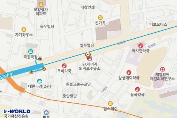 SK에너지 퇴계로주유소 위치 지도 — 서울 중구 퇴계로 228