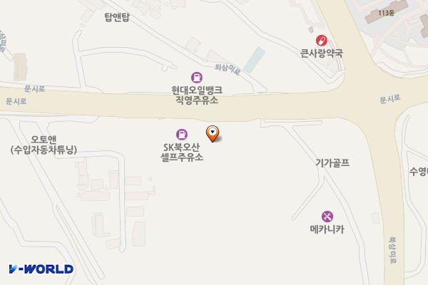 북오산Self 위치 지도 — 경기 오산시 문시로 124 (외삼미동)