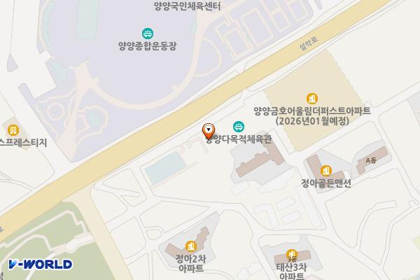 양양다목적체육관 위치 지도 — 강원특별자치도 양양군 양양읍 구교리 225