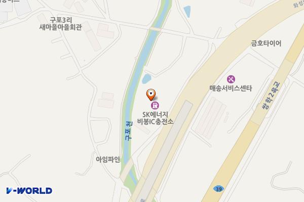 한일에너지 위치 지도 — 경기도 화성시 비봉면 화성로 2045