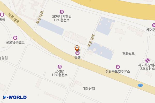 동행행복주유소 위치 지도 — 전남광주통합특별시 광산구 북문대로 364-5