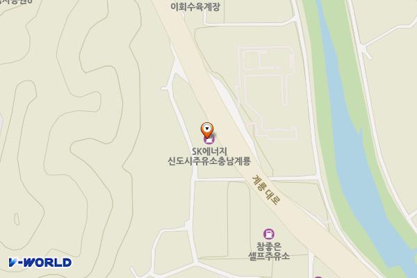 계룡신도시주유소 위치 지도 — 충남 계룡시 엄사면 계룡대로 465