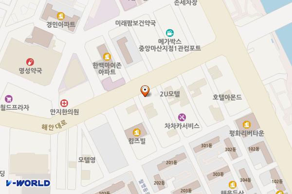 SK해운주유소 위치 지도 — 경남 창원시 마산합포구 해안대로 42