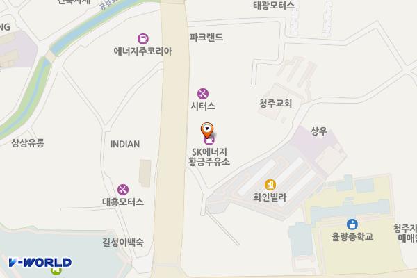 SK에너지(주) 황금주유소 위치 지도 — 충북 청주시 청원구 공항로 222  (주중동)