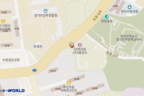 희망가스 충전소 위치 지도 — 경기 수원시 영통구 창룡대로 230