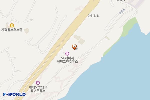 에이치앤충전소(舊청평그린) 위치 지도 — 경기 가평군 청평면 경춘로 524