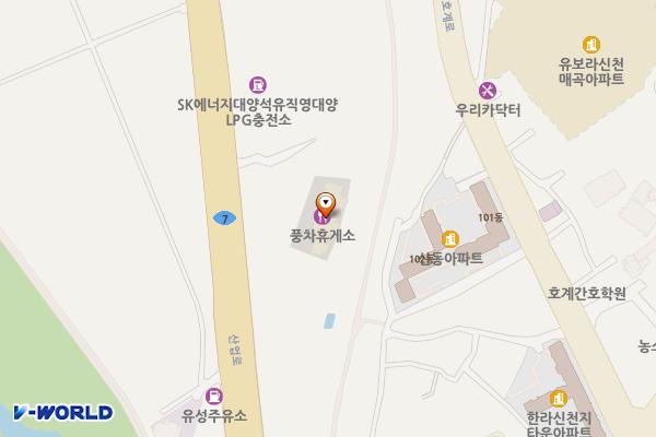 대양석유(주)풍차휴게소 위치 지도 — 울산 북구 산업로 1448-1