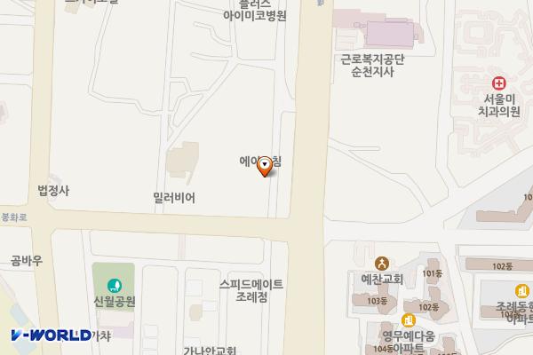 삼성스토어 순천 위치 지도 — 전남광주통합특별시 순천시 봉화로 279