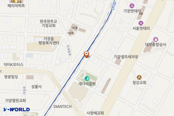 청강리공영주차장 위치 지도 — 부산광역시 기장군 기장읍 청강리 305