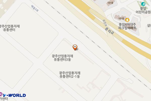 광주산업용재유통센터 A블럭 위치 지도 — 전남광주통합특별시 서구 매월동 948