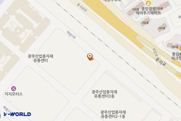 광주산업용재유통센터 B블럭 위치 지도 — 전남광주통합특별시 서구 매월동 948