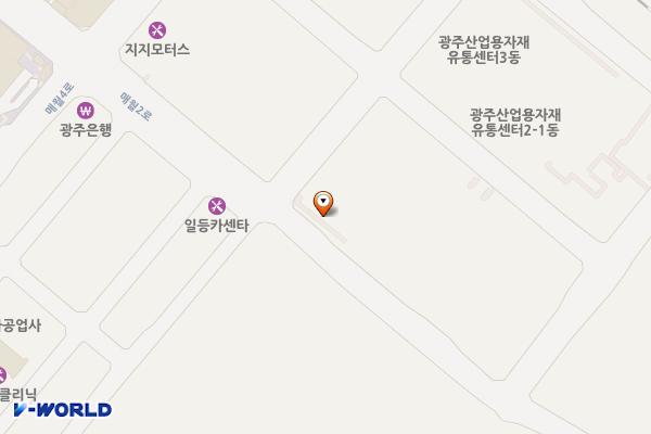 광주산업용재유통센터 D블럭 위치 지도 — 전남광주통합특별시 서구 매월동 948