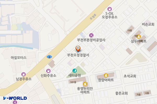 부천오정경찰서(민원인주차장) 위치 지도 — 경기도 부천시 오정구 부천로478번길 34