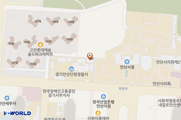 안산단원경찰서 위치 지도 — 경기도 안산시 단원구 화랑로 373