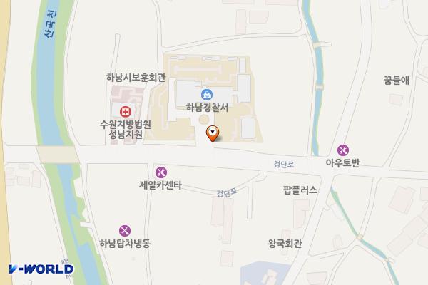 하남경찰서(우측) 위치 지도 — 경기도 하남시 검단로 27