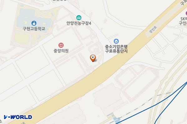 구로중앙유통단지(정문) 위치 지도 — 서울특별시 구로구 경인로53길 15