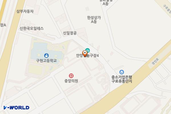 구로중앙유통단지(북문) 위치 지도 — 서울특별시 구로구 경인로53길 15