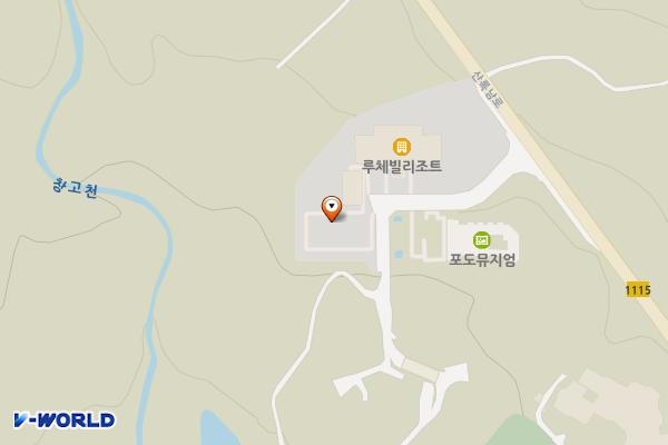 루체빌포도뮤지엄 위치 지도 — 제주특별자치도 서귀포시 안덕면 상천리 산78-1