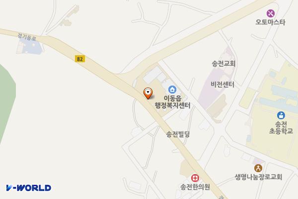 이동읍행정복지센터 위치 지도 — 경기도 용인시 처인구 이동읍 경기동로 673