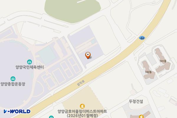 양양 테니스장 주차장 위치 지도 — 강원특별자치도 양양군 양양군 구교리 137-2