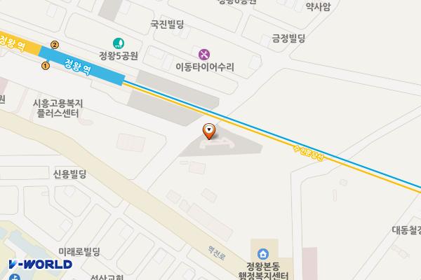 정왕역 공영주차장 위치 지도 — 경기도 시흥시 정왕동 876-366