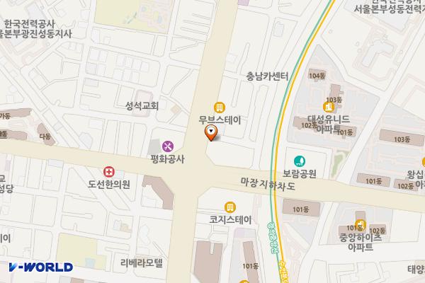 현대자동차 마장대리점 위치 지도 — 서울특별시 성동구 고산자로 300