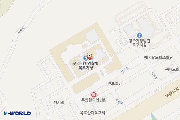 광주지방검찰청 목포지청 위치 지도 — 전남광주통합특별시 목포시 정의로 9