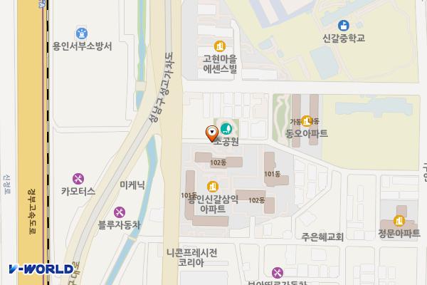기흥중학교 주변 노상주차장 위치 지도 — 경기도 용인시 기흥구 신갈동 82