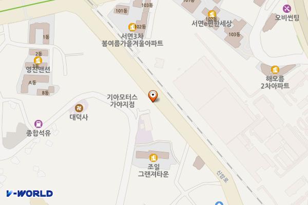 신암로 노상공영주차장 – 가로등형 위치 지도 — 부산광역시 부산진구 범천동 1090-1