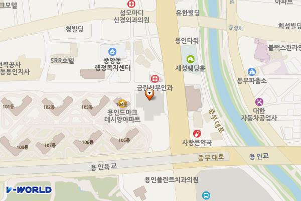 중앙공영주차장 위치 지도 — 경기도 용인시 처인구 백옥대로 1103