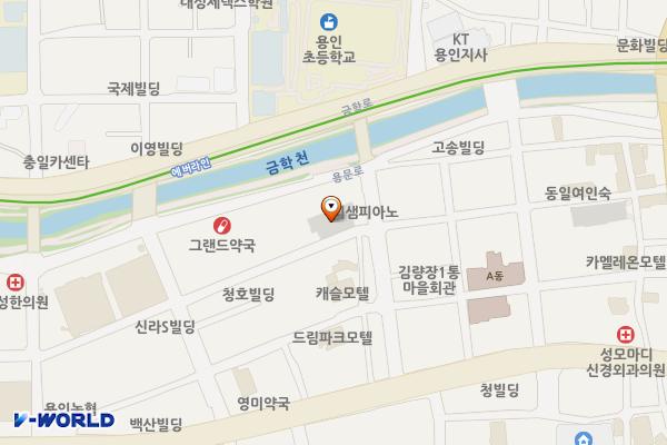 용인 중앙시장 제1공영주차장 위치 지도 — 경기도 용인시 처인구 금령로71번길 12-29