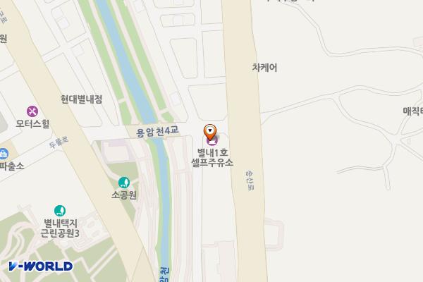 HD현대오일뱅크 별내1호셀프주유소 위치 지도 — 경기도 남양주시 송산로 149