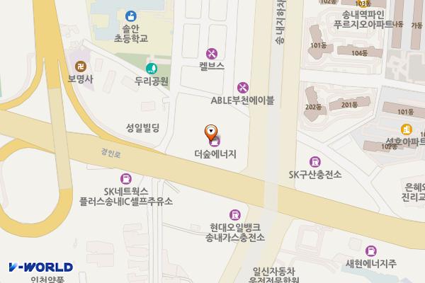 HD현대오일뱅크 싸이클셀프주유소 위치 지도 — 인천광역시 부평구 경인로 1195