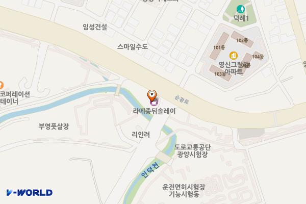 HD현대오일뱅크 메종셀프주유소 위치 지도 — 전남광주통합특별시 광양시 광양읍 순광로 486