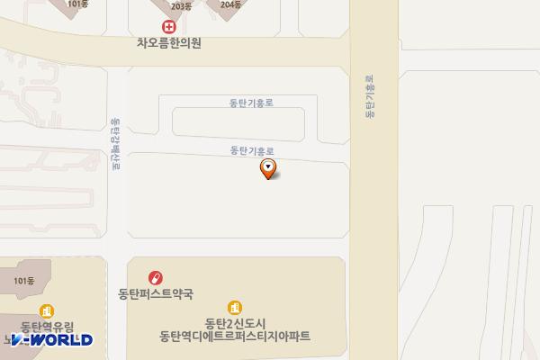 동탄여울공원 지하주차장 위치 지도 — 경기도 화성시 동탄구 여울동 967-2566
