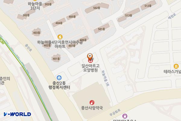 일산조은프라자 위치 지도 — 경기도 고양시 일산동구 하늘마을1로 14