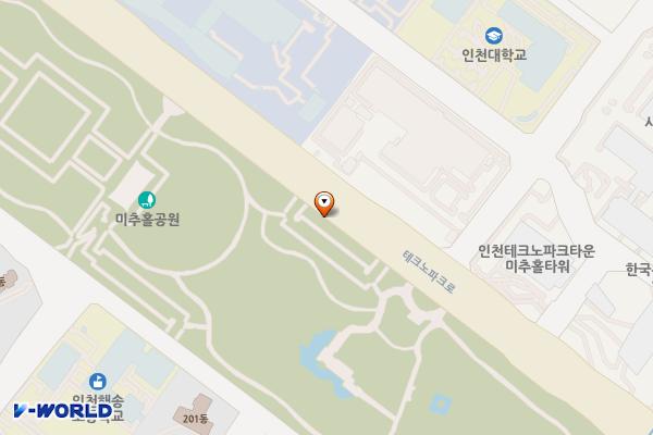 재단법인 인천테크노파크 위치 지도 — 인천광역시 연수구 송도동 7-50
