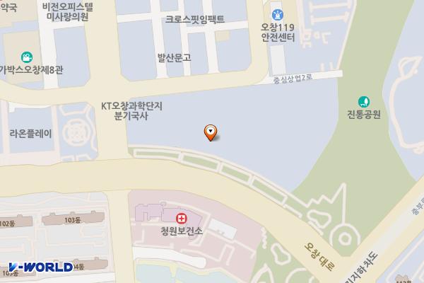 그린마트 위치 지도 — 충청북도 청주시 청원구 오창읍 각리 651-1