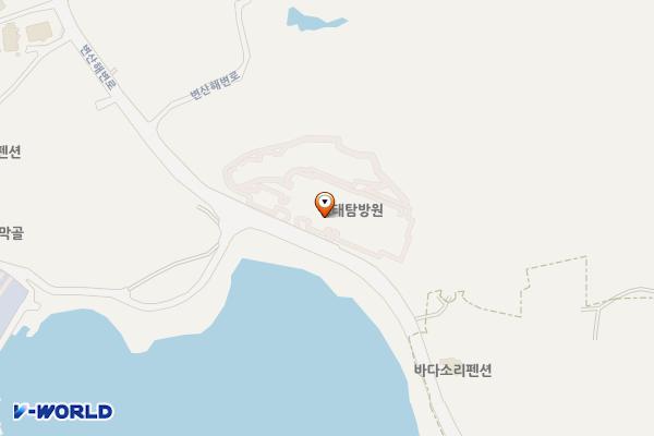 변산반도국립공원생태탐방원 위치 지도 — 전북특별자치도 부안군 변산면 변산해변로 116