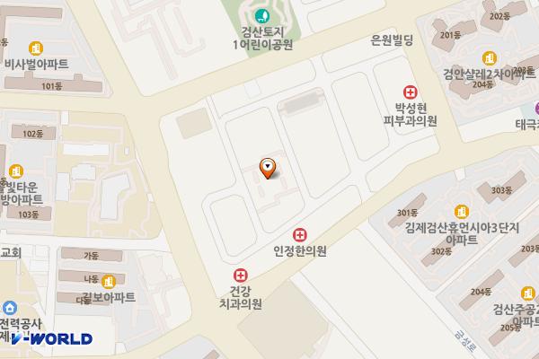 검산택지공영주차장 위치 지도 — 전북특별자치도 김제시 검산동 1064-10