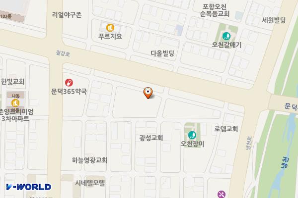 문덕온천 하와이 위치 지도 — 경상북도 포항시 남구 오천읍 문덕로11번길 17