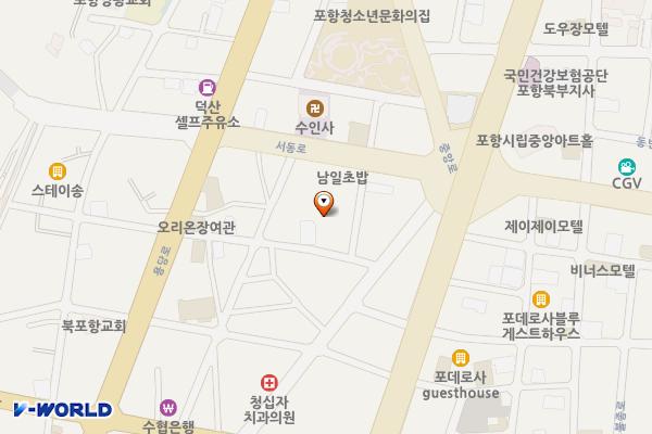중앙상가공영주차장 위치 지도 — 경상북도 포항시 북구 신흥동 814-1