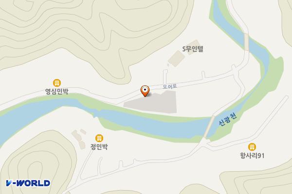 오어사공영주차장 위치 지도 — 경상북도 포항시 남구 오천읍 항사리 산 18-7