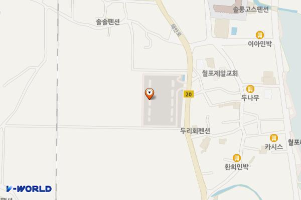 월포공영주차장 위치 지도 — 경상북도 포항시 북구 청하면 용두리 158-1